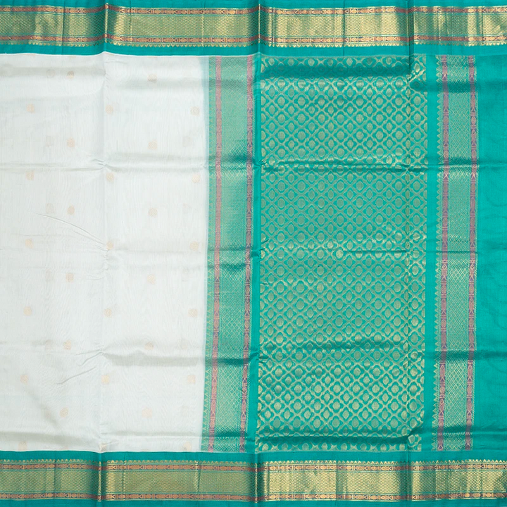 Hayagrivas Milk White Pure Silk Cotton Saree SSCBF34D5-32