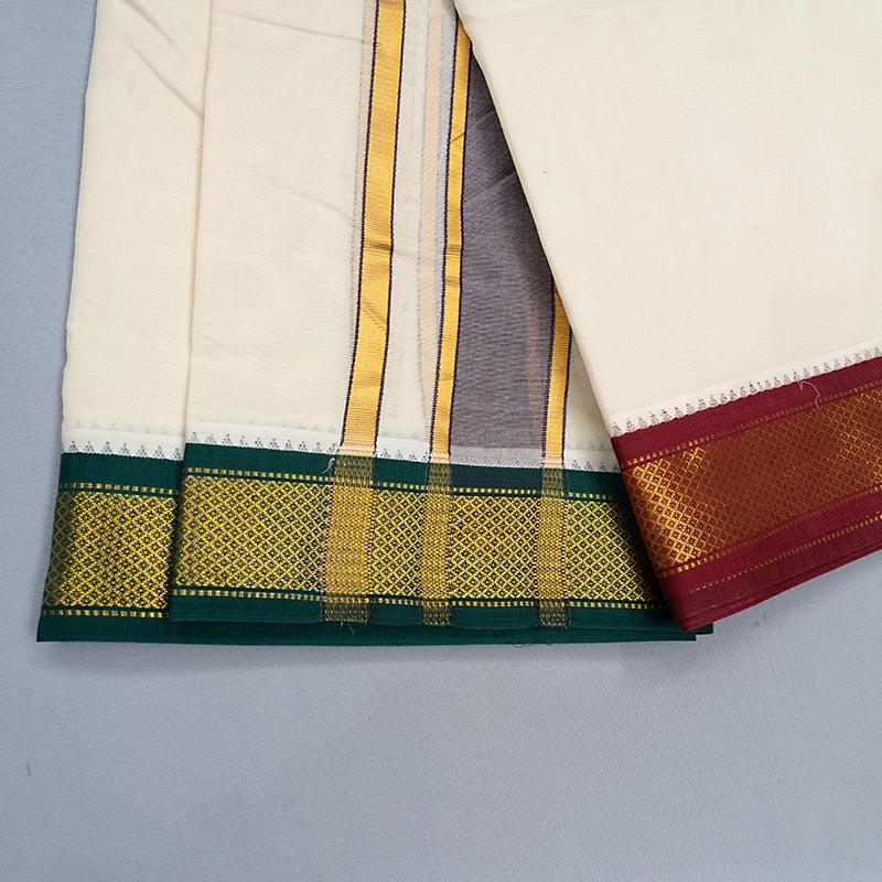 Hayagrivas Handloom 9*5 Cotton Dhoti KBF271E1-1