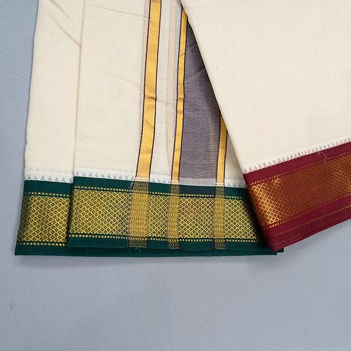 Hayagrivas Handloom 9*5 Cotton Dhoti KBF271E1-1