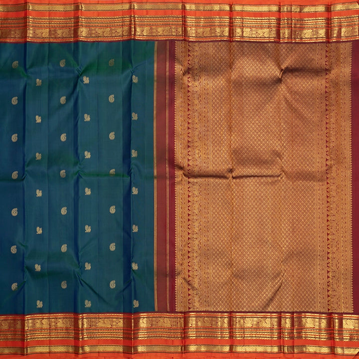 Hayagrivas Handloom Mayilkazhuthu Kanjivaram Silk Saree KBF512F4-2