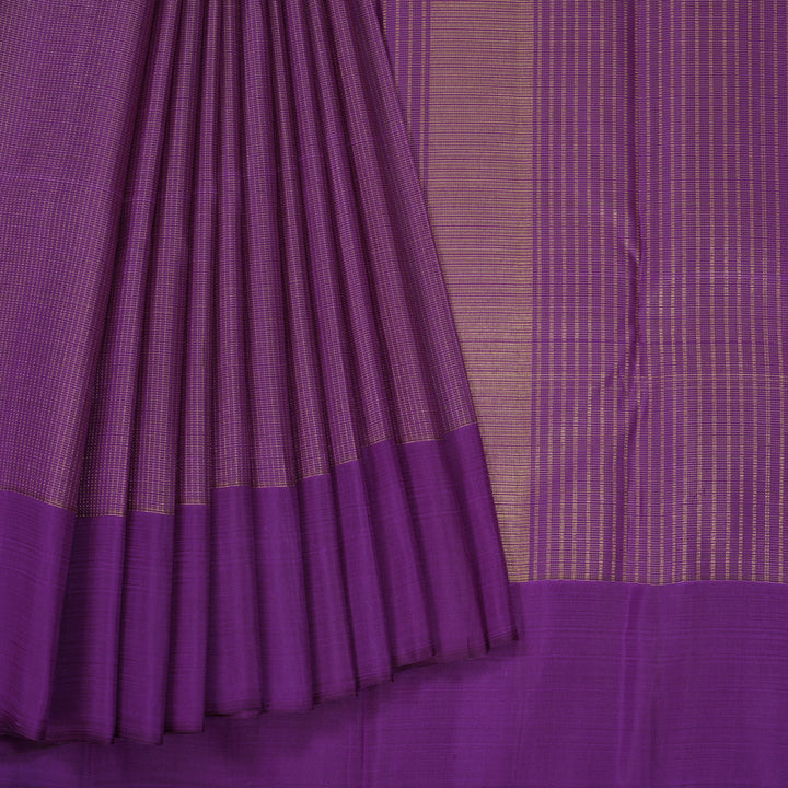 Hayagrivas Handloom Purple Kanjivaram Silk Saree KBF355F3-1
