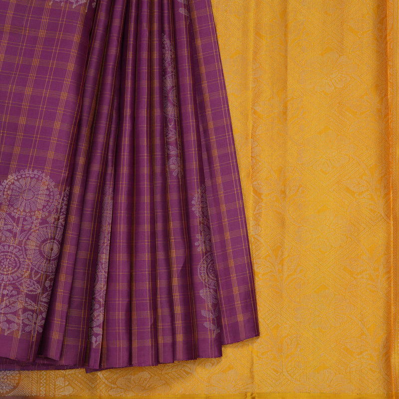 Hayagrivas Purple Pure Soft Silk Saree KBE1195I38-1