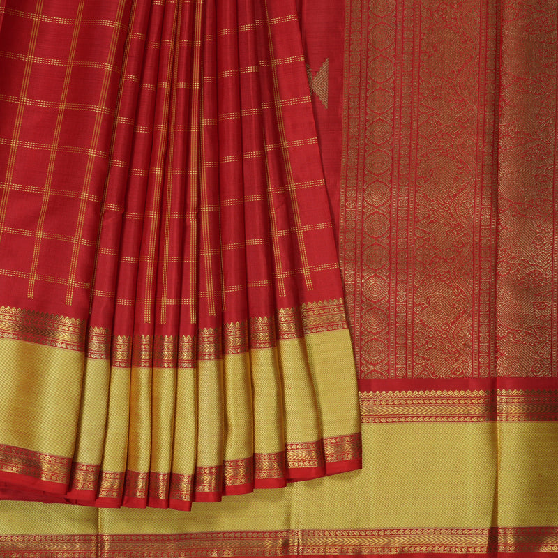 Hayagrivas Handloom Red Kanjivaram Silk Saree BE529-SBS  KBEL529C1-1