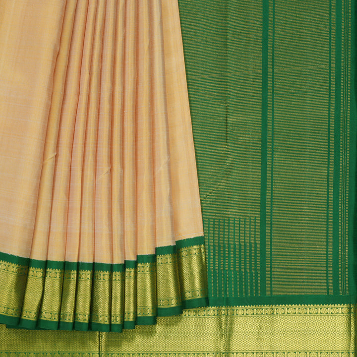 Hayagrivas Handloom Sandal Kanjivaram Silk Saree with Dark Green Border KBE2047A4-7