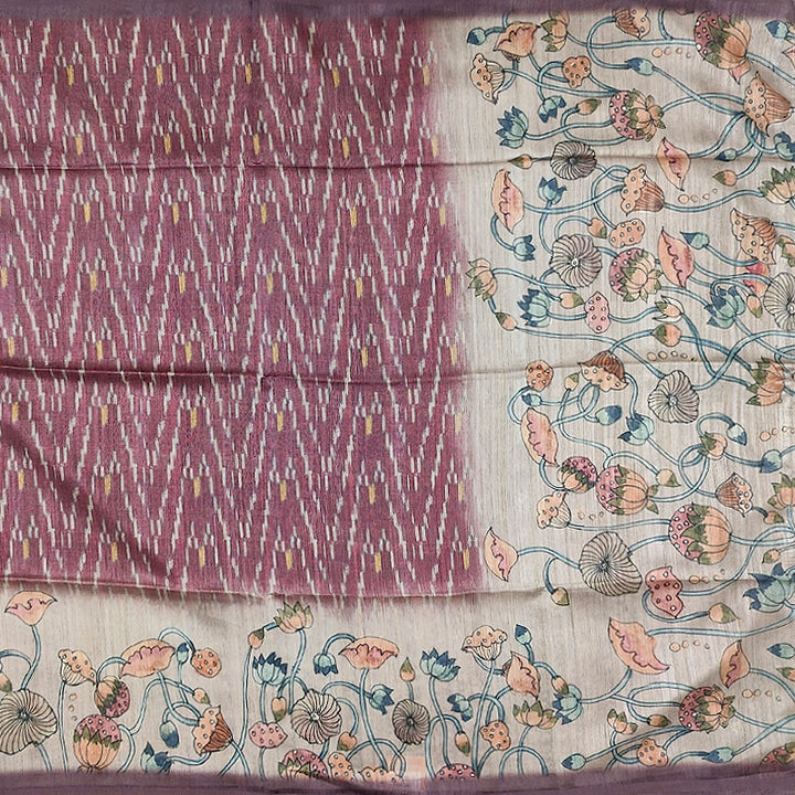 Hayagrivas Mauve Fancy Cotton Saree KBE1876L1-2
