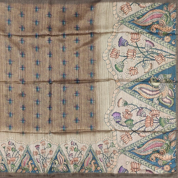 Hayagrivas Brown Fancy Cotton Saree KBE1876L1-29