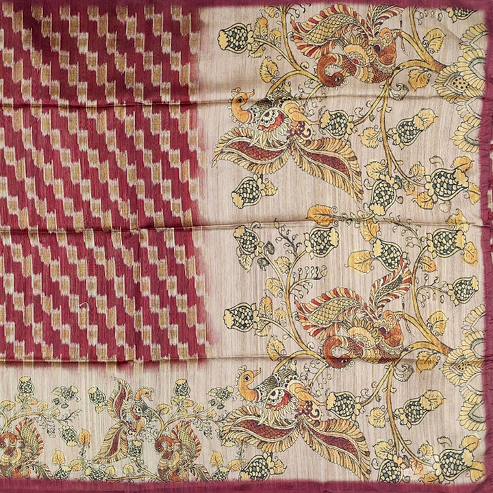 Hayagrivas Maroon Fancy Cotton Saree KBE1876L1-31