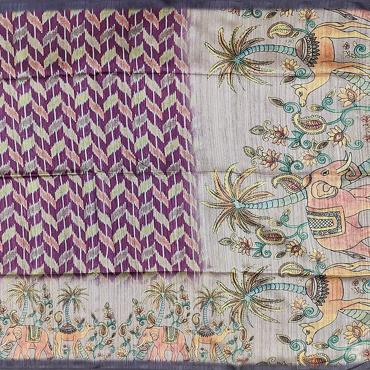 Hayagrivas Purple Fancy Cotton Saree KBE1877L7-4