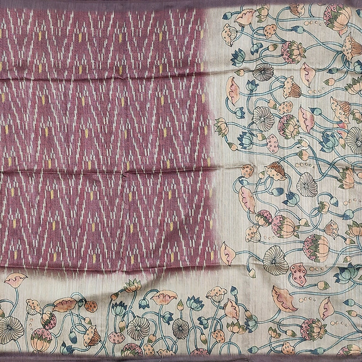 Hayagrivas Dusty Plum Fancy Cotton Saree KBE1877L7-6