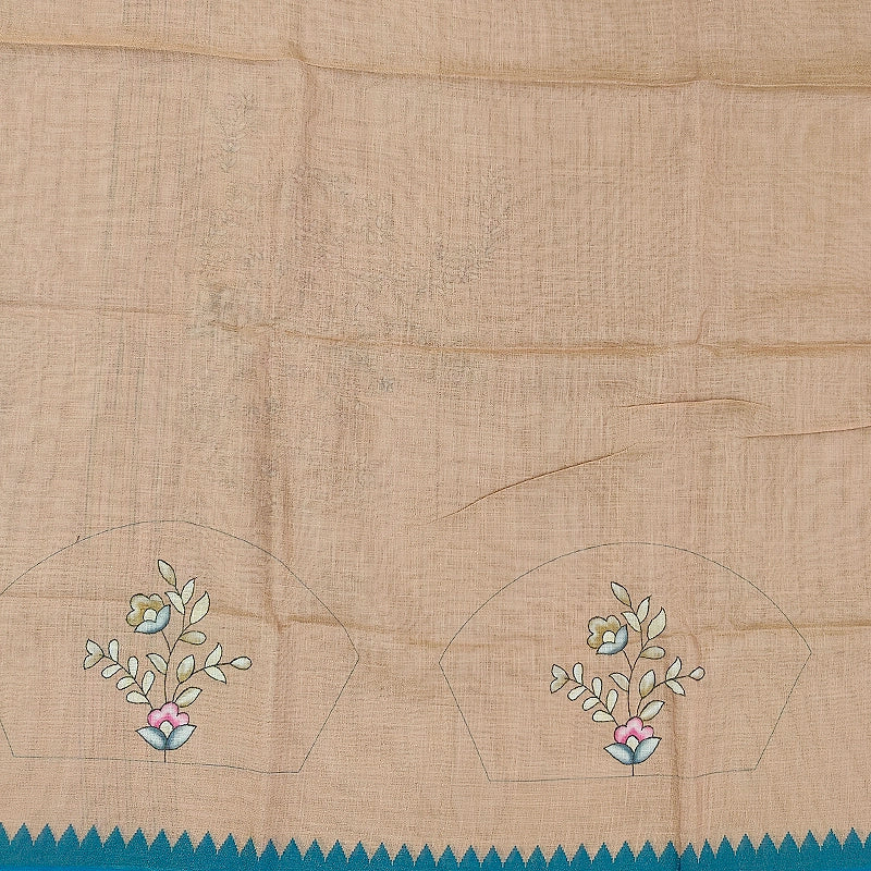 Hayagrivas Mustard-Gold Fancy Cotton Saree KBE1877L8-4