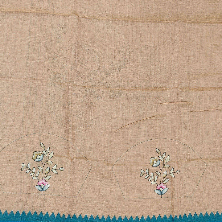 Hayagrivas Mustard-Gold Fancy Cotton Saree KBE1877L8-4