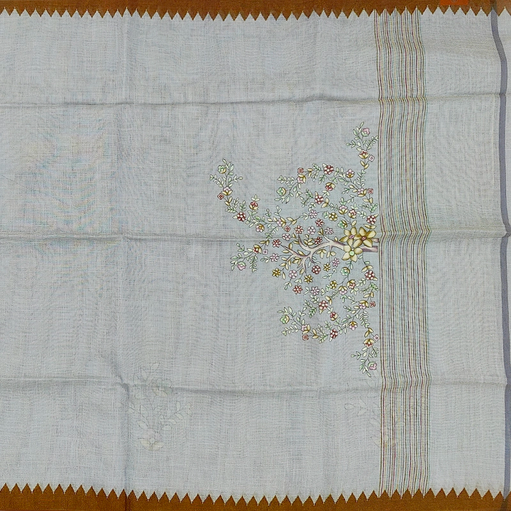 Hayagrivas Grey Fancy Cotton Saree KBE1877L8-6