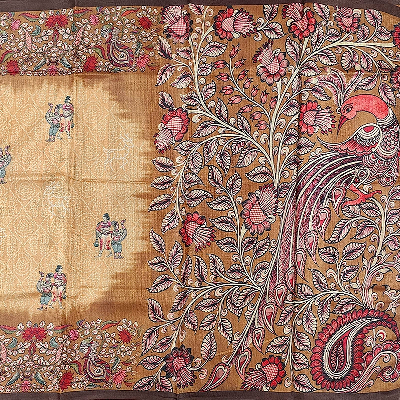 Hayagrivas Mustard-Gold Fancy Cotton Saree KBE1878L2-6