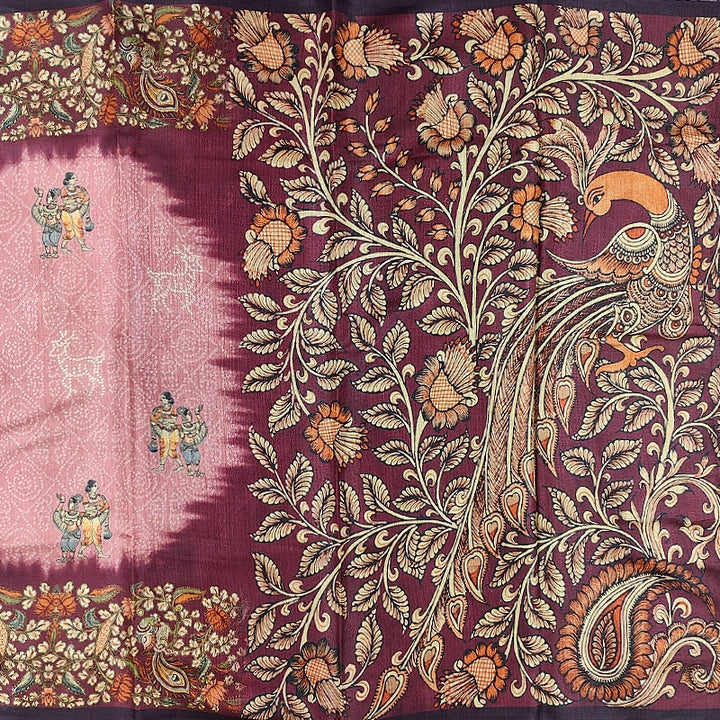 Hayagrivas Blush-Pink Fancy Cotton Saree KBE1878L2-7