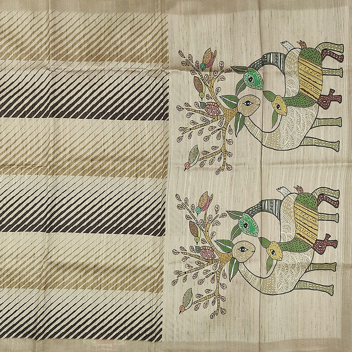 Hayagrivas Cream Fancy Cotton Saree KBE1878L3-2