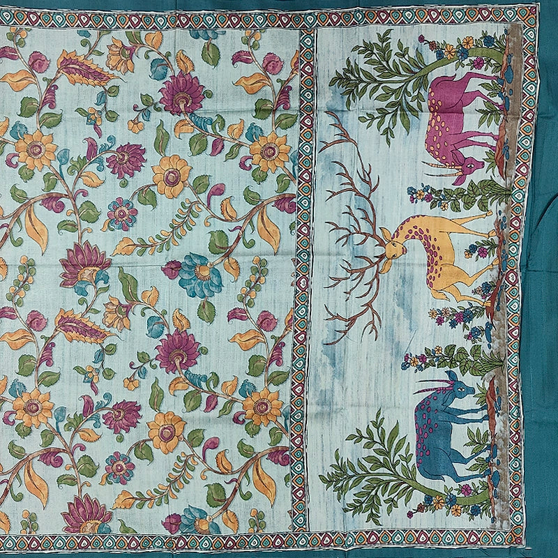 Hayagrivas Sky Blue Fancy Cotton Saree KBE1909L1-34