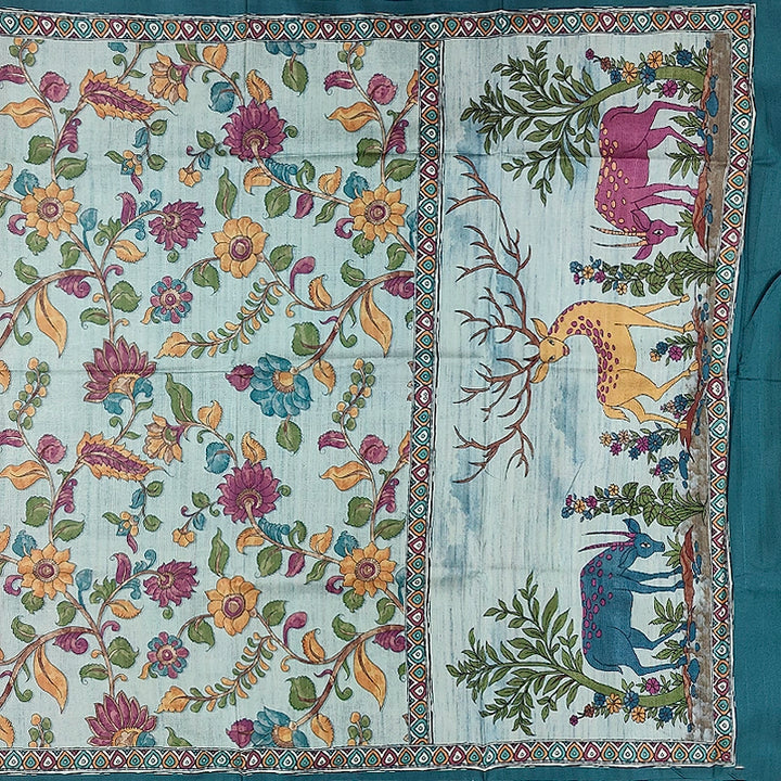 Hayagrivas Sky Blue Fancy Cotton Saree KBE1909L1-34