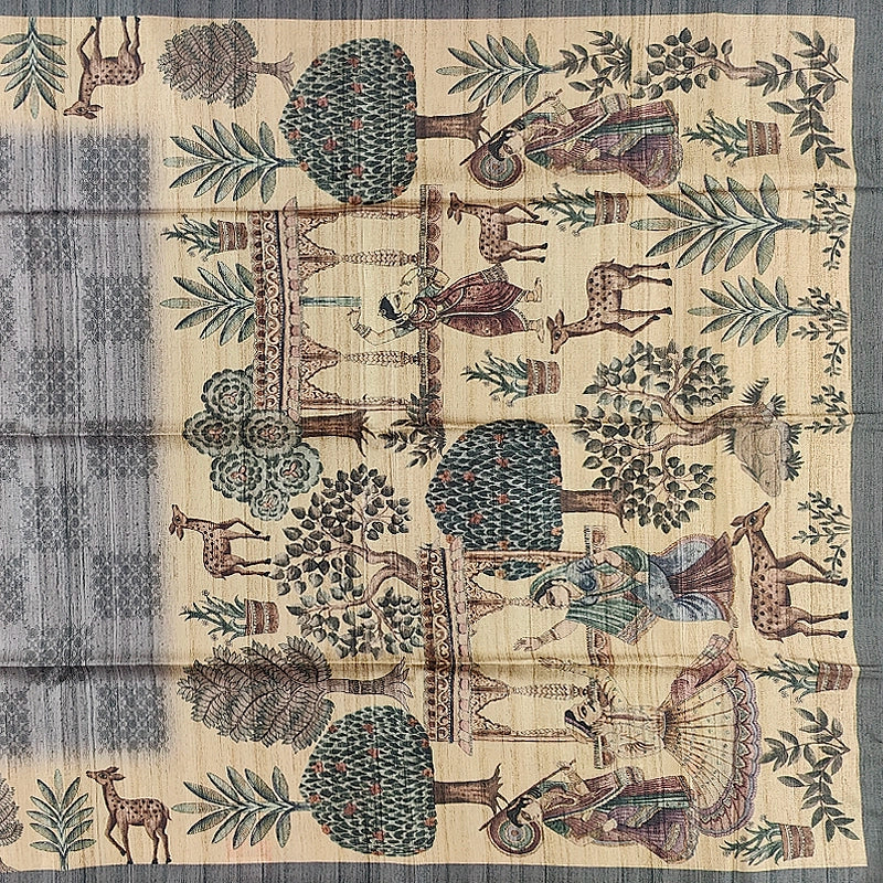 Hayagrivas Grey Fancy Cotton Saree KBE1909L2-6