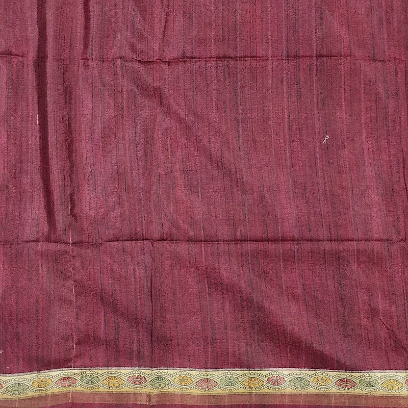 Hayagrivas Deep Maroon Fancy Cotton Saree KBE1917L1-13