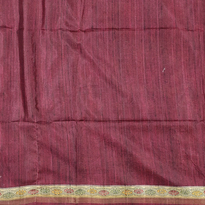 Hayagrivas Deep Maroon Fancy Cotton Saree KBE1917L1-13