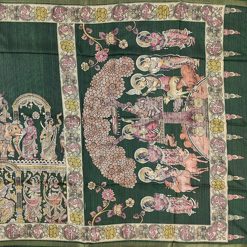 Hayagrivas Green Fancy Cotton Saree KBE1917L1-59