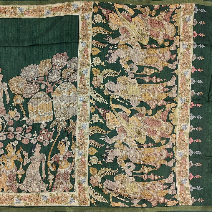 Hayagrivas Bottle Green Fancy Cotton Saree KBE1917L1-67
