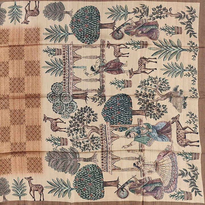 Hayagrivas Mustard Fancy Cotton Saree KBE1920L1-67