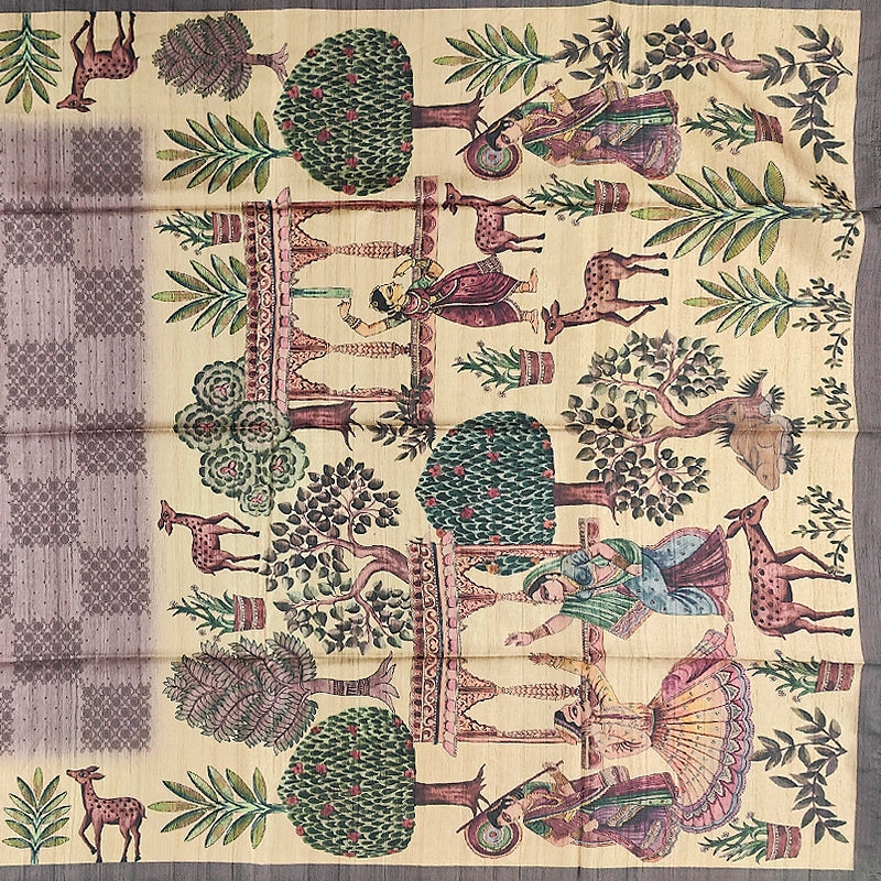 Hayagrivas Mauve-Brown Fancy Cotton Saree KBE1920L1-73