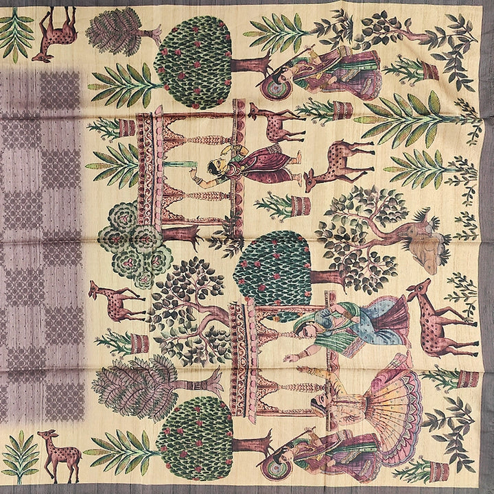 Hayagrivas Mauve-Brown Fancy Cotton Saree KBE1920L1-73