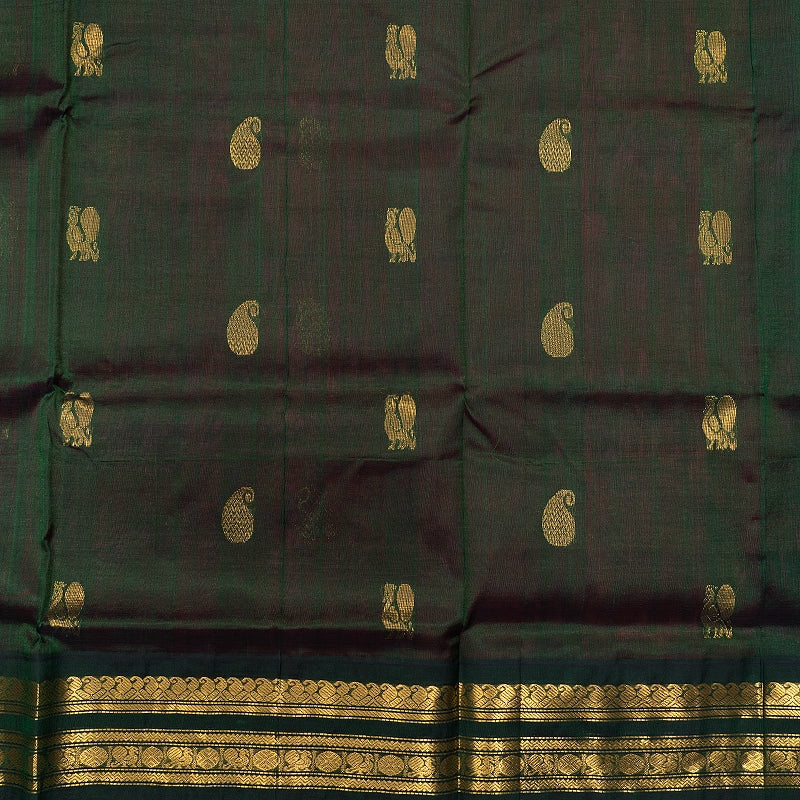 Hayagrivas Red Pure Silk Cotton Saree KBE2283B2-4