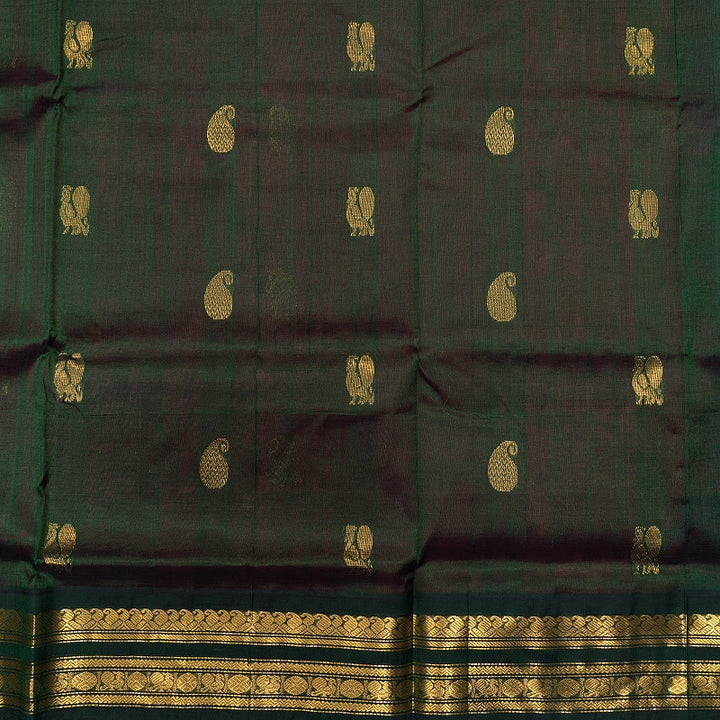 Hayagrivas Red Pure Silk Cotton Saree KBE2283B2-4