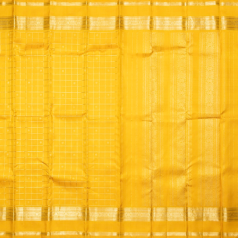 Hayagrivas Handloom Yellow Kanjivaram Silk Saree KBF436F1-1