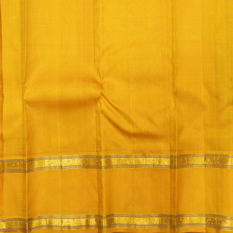 Hayagrivas Handloom Deep Purple Kanjivaram Silk Saree with Mustard Yellow Border KBF615G2-1