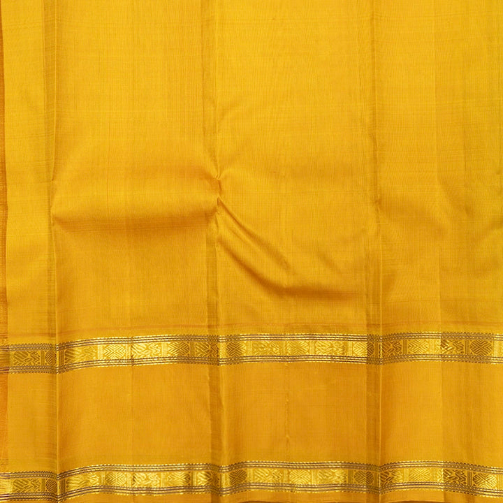 Hayagrivas Handloom Deep Purple Kanjivaram Silk Saree with Mustard Yellow Border KBF615G2-1