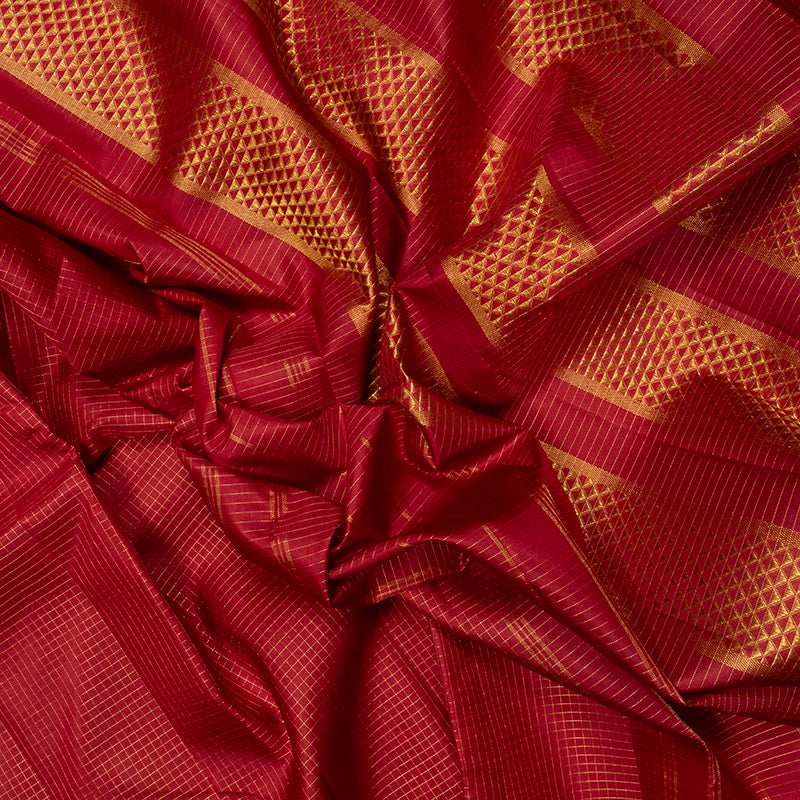 Hayagrivas Handloom Araku Maroon Kanjivaram Silk Saree KBF670G2-1