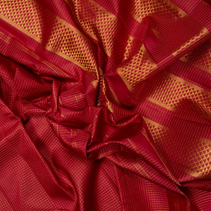 Hayagrivas Handloom Araku Maroon Kanjivaram Silk Saree KBF670G2-1