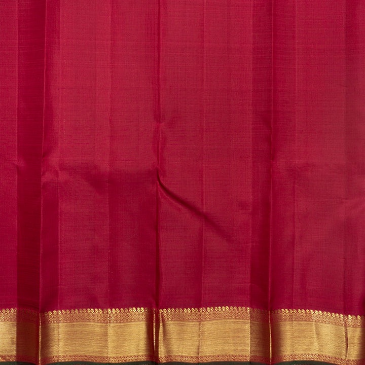 Hayagrivas Handloom Beige Kanjivaram Silk Saree with Araku Maroon Border KBF732G3-2