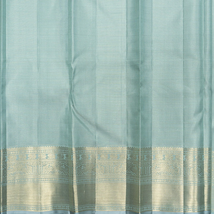 Hayagrivas Handloom Powder Blue Kanjivaram Silk Saree KBF732G4-1