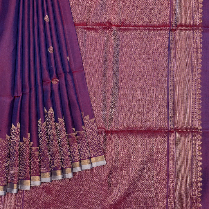 Hayagrivas Wine Purple Handloom Soft Silk Saree KBF880H7-20