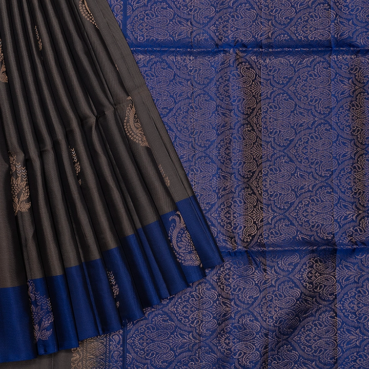 Hayagrivas Cement Green Handloom Soft Silk Saree KBF883H2-18