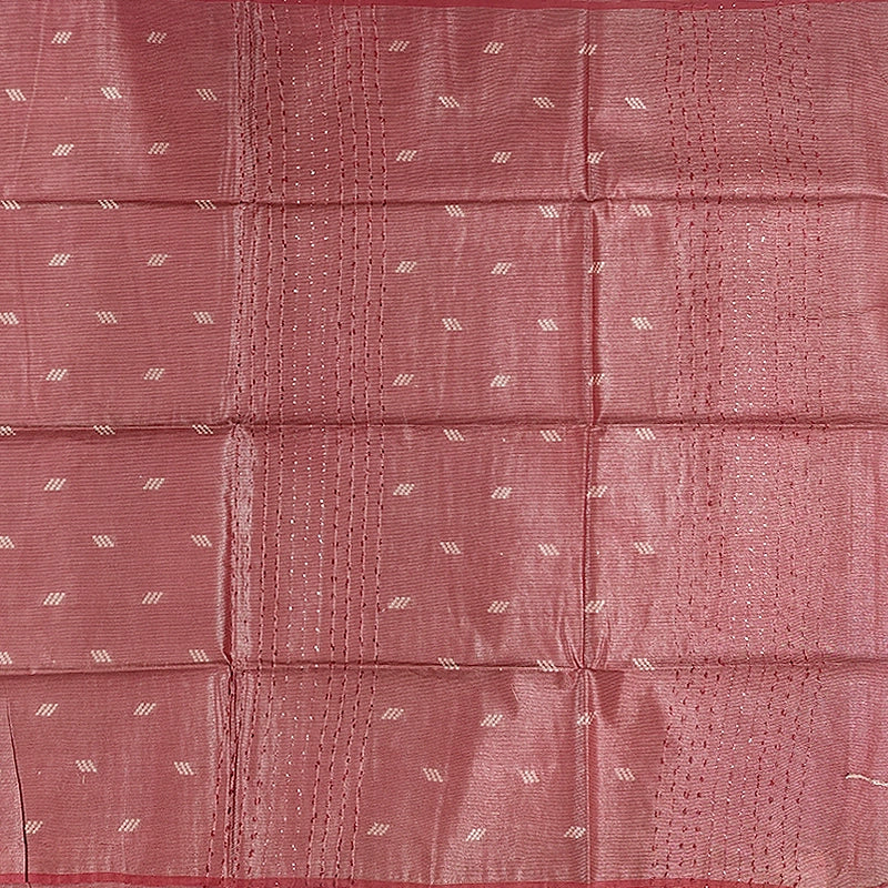 Hayagrivas Brick Red Fancy Cotton Saree KSBE144C6-1