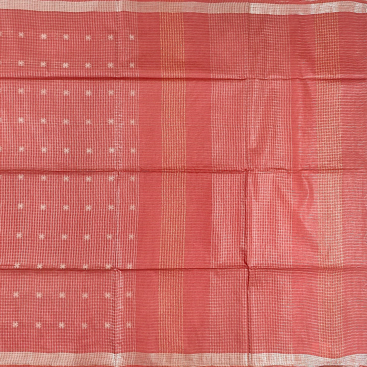 Hayagrivas Reddish Orange Fancy Cotton Saree KSBE146C6-1