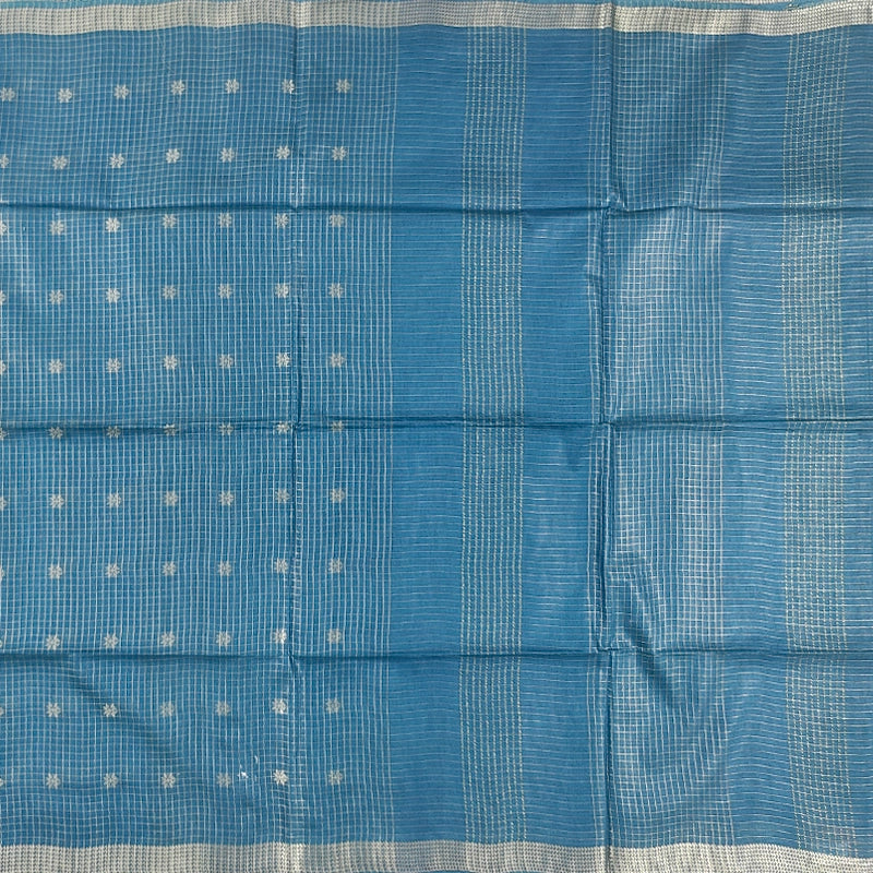 Hayagrivas Teal Blue Fancy Cotton Saree KSBE146C6-4