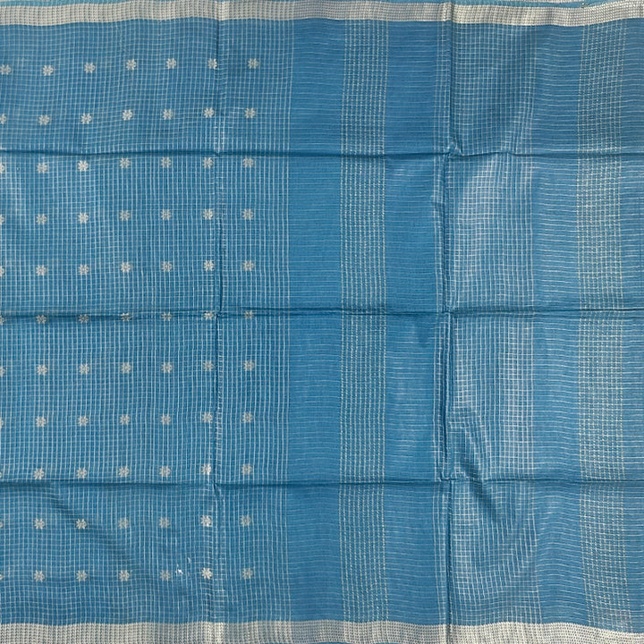 Hayagrivas Teal Blue Fancy Cotton Saree KSBE146C6-4