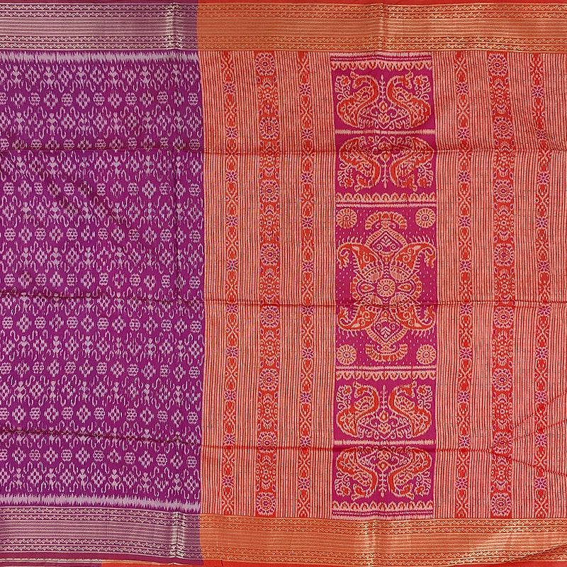 Hayagrivas Purple Fancy Cotton Saree SSCBF107G1-2