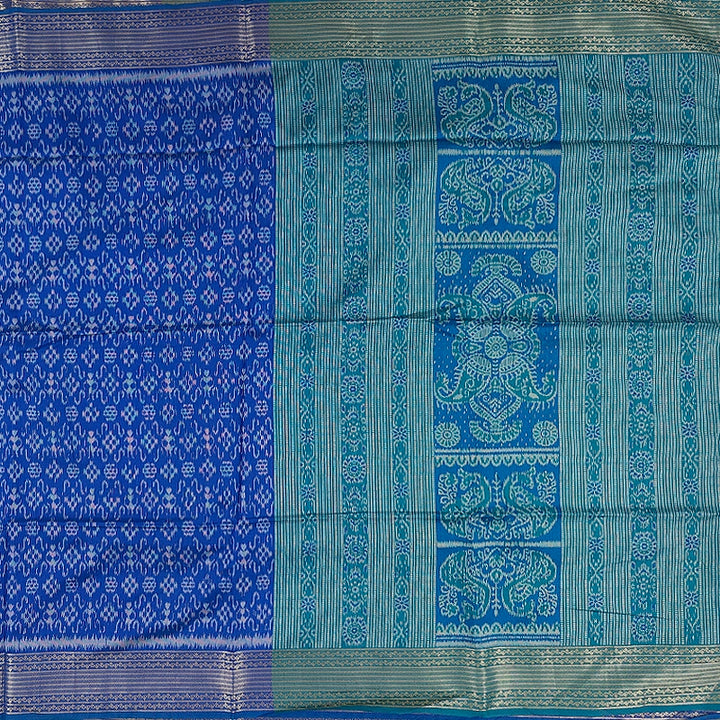 Hayagrivas Royal Blue Fancy Cotton Saree SSCBF107G1-3