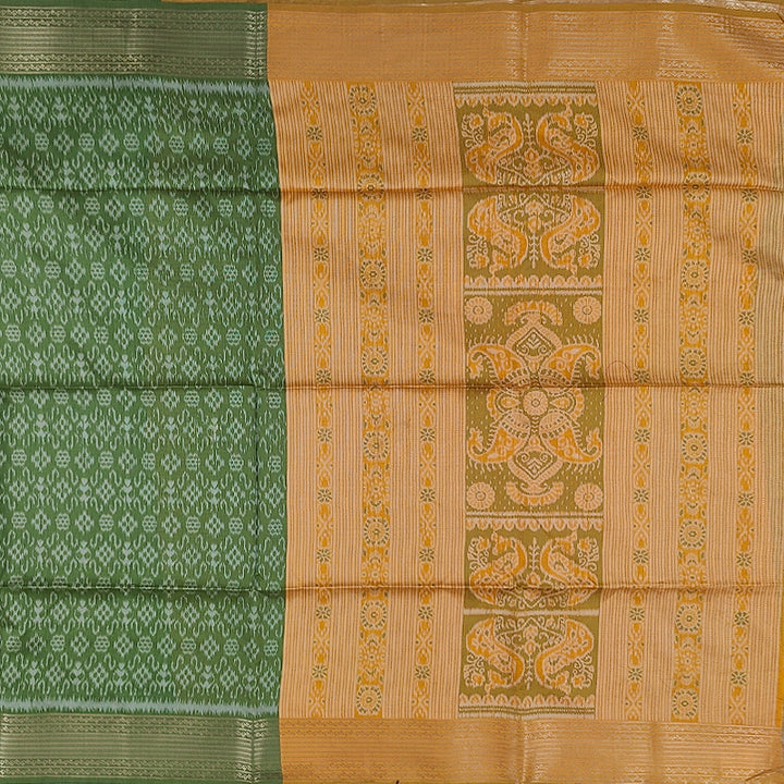 Hayagrivas Sage Green Fancy Cotton Saree SSCBF107G1-5