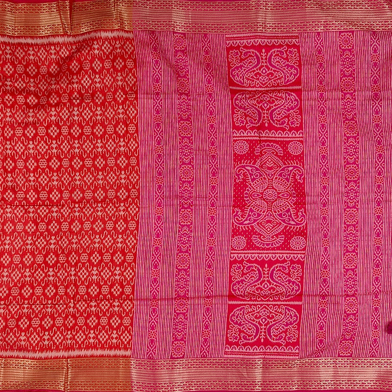 Hayagrivas Red Fancy Cotton Saree SSCBF107G1-6
