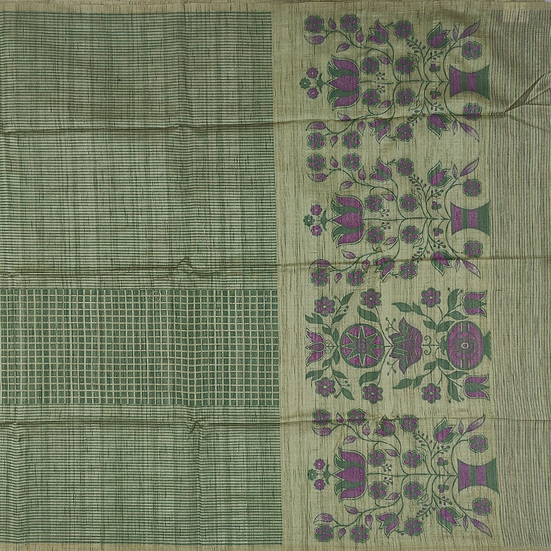 Hayagrivas Sage Green Fancy Cotton Saree SSCBF107G5-3