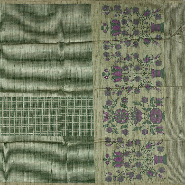 Hayagrivas Sage Green Fancy Cotton Saree SSCBF107G5-3